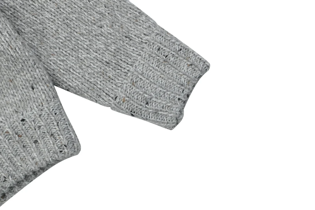 Ralph Lauren Pony Logo Donegal Wool Cardigan Cuff