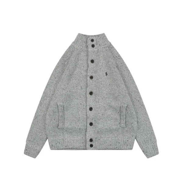 Ralph Lauren Pony Logo Donegal Wool Cardigan Front view