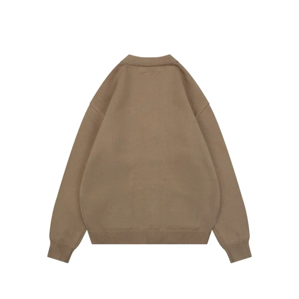 Ralph Lauren Pony Logo Five-Button Pocket Cardigan Brown Back view