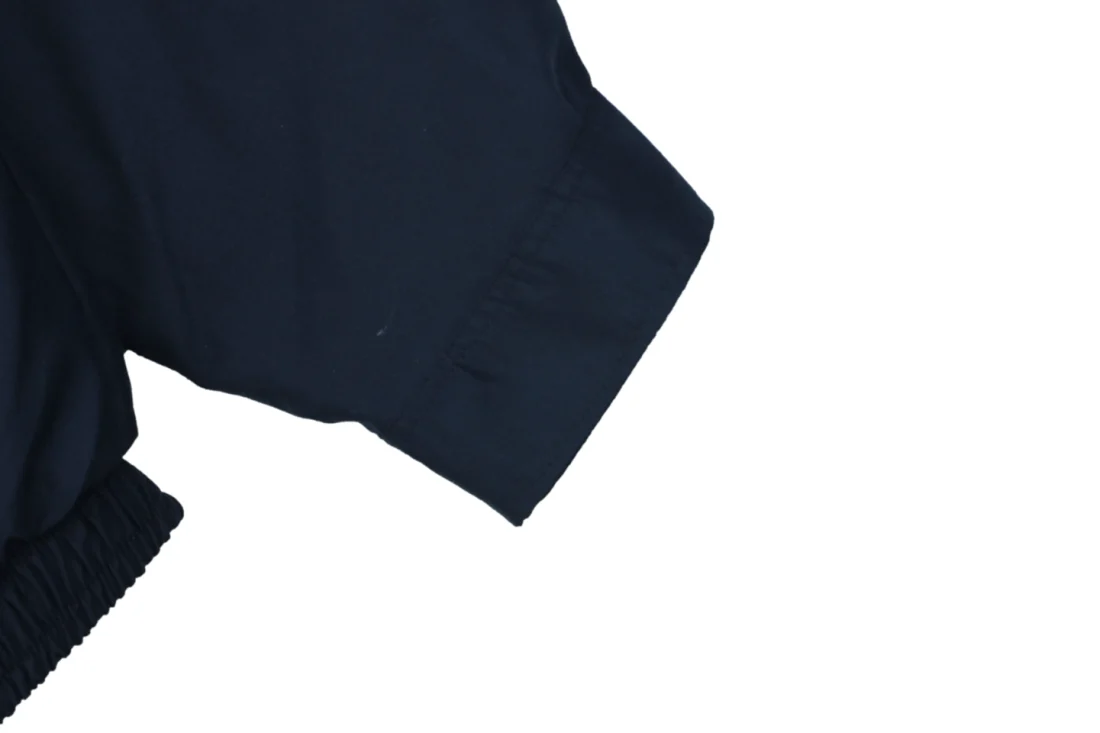 Ralph Lauren Pony Logo Plaid-Lined Cotton Harrington Jacket Navy Cuff