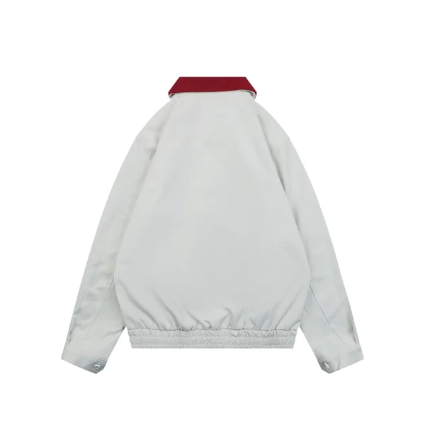 Ralph Lauren Pony Logo Red Collar Harrington Jacket Back view