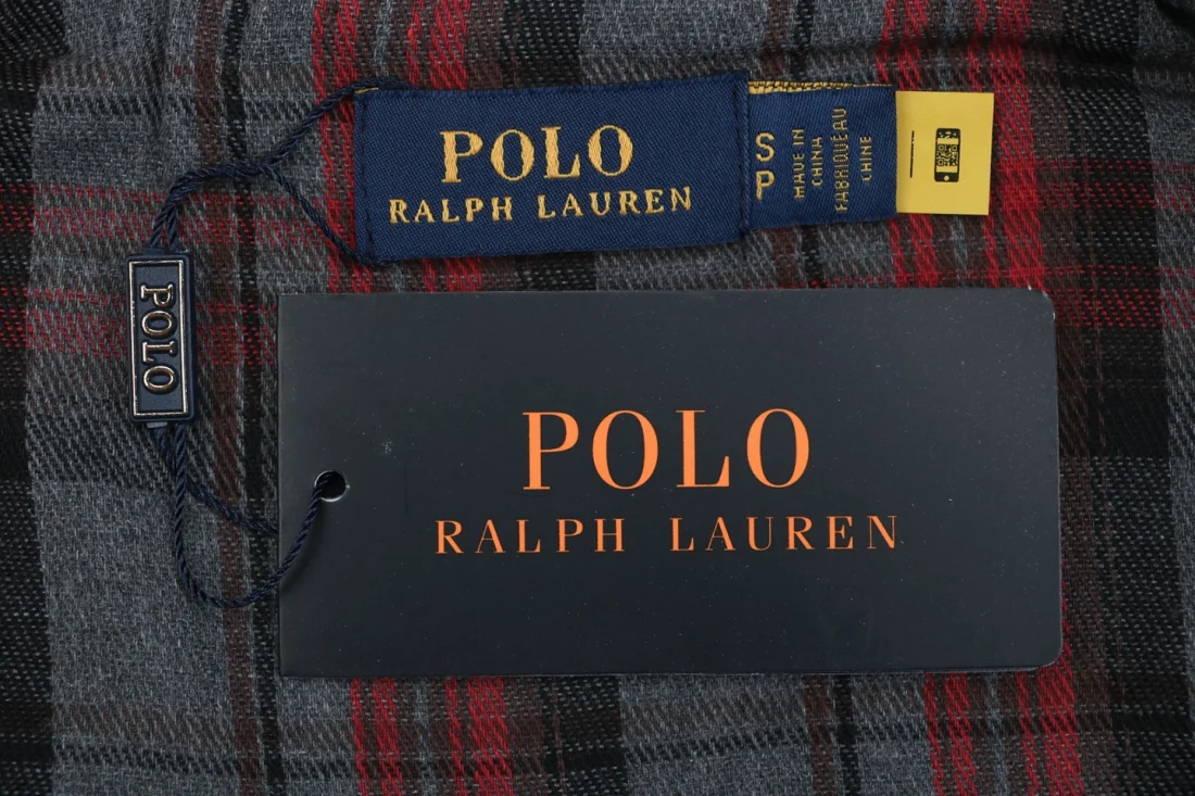 Ralph Lauren Pony Logo Red Collar Harrington Jacket Brand label
