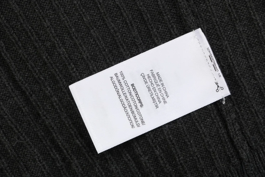 Ralph Lauren Pony Logo Ribbed Full-Zip Sweater Jacket Black Wash label