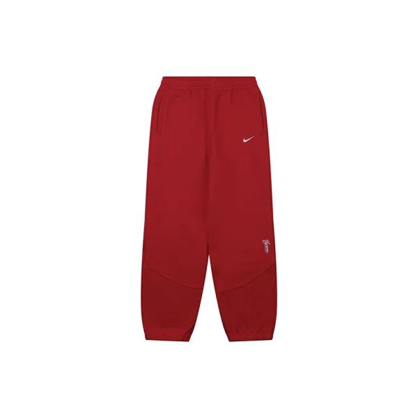 Supreme x Nike Air Max Swoosh Embroidered Sweatpants Red Front view