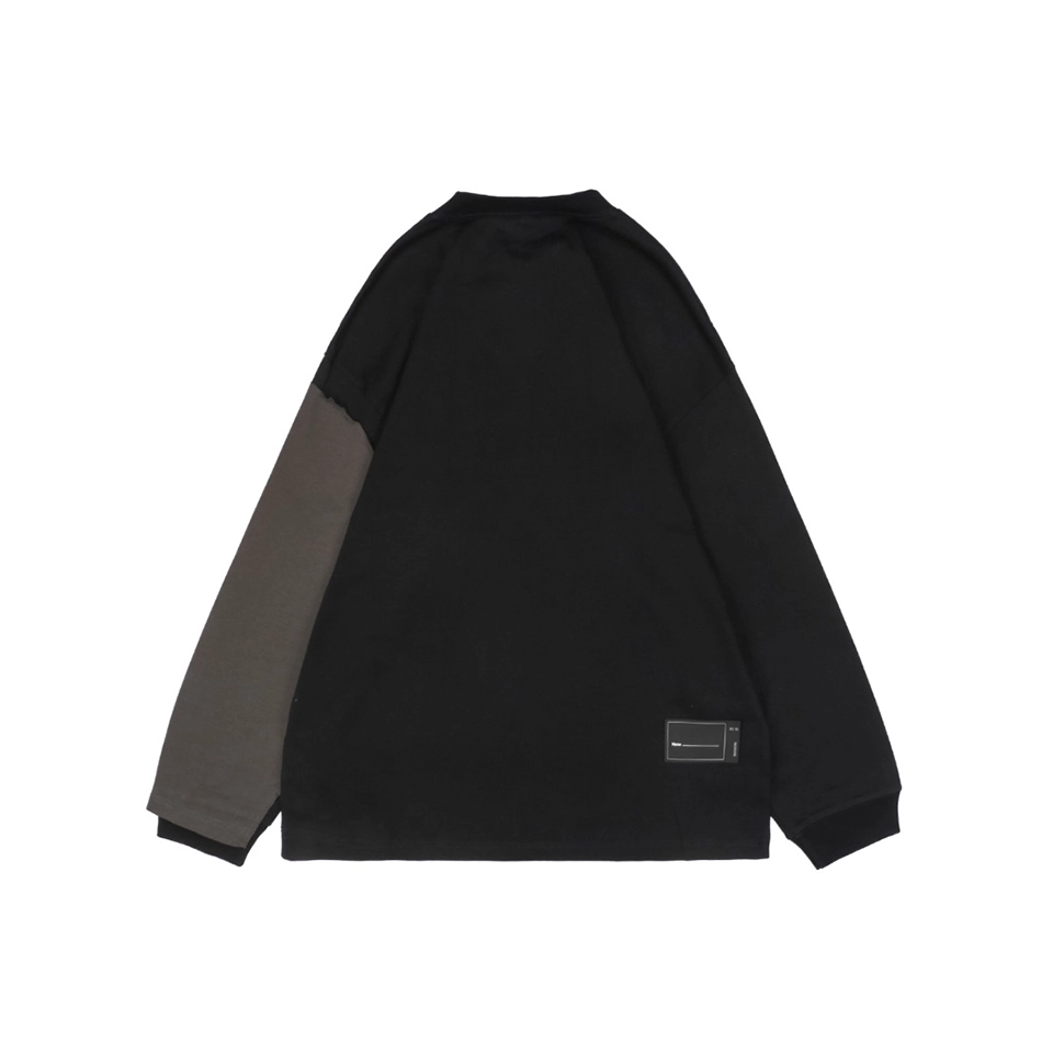We11done Colorblock Logo Print Shirt Black Back view