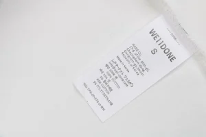 We11done Colorblock Logo Print Shirt White Wash label