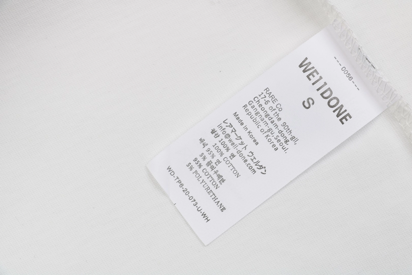 We11done Colorblock Logo Print Shirt White Wash label