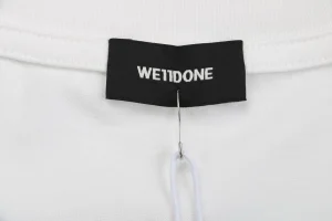 We11done Colorblock Logo Print Shirt White Brand label