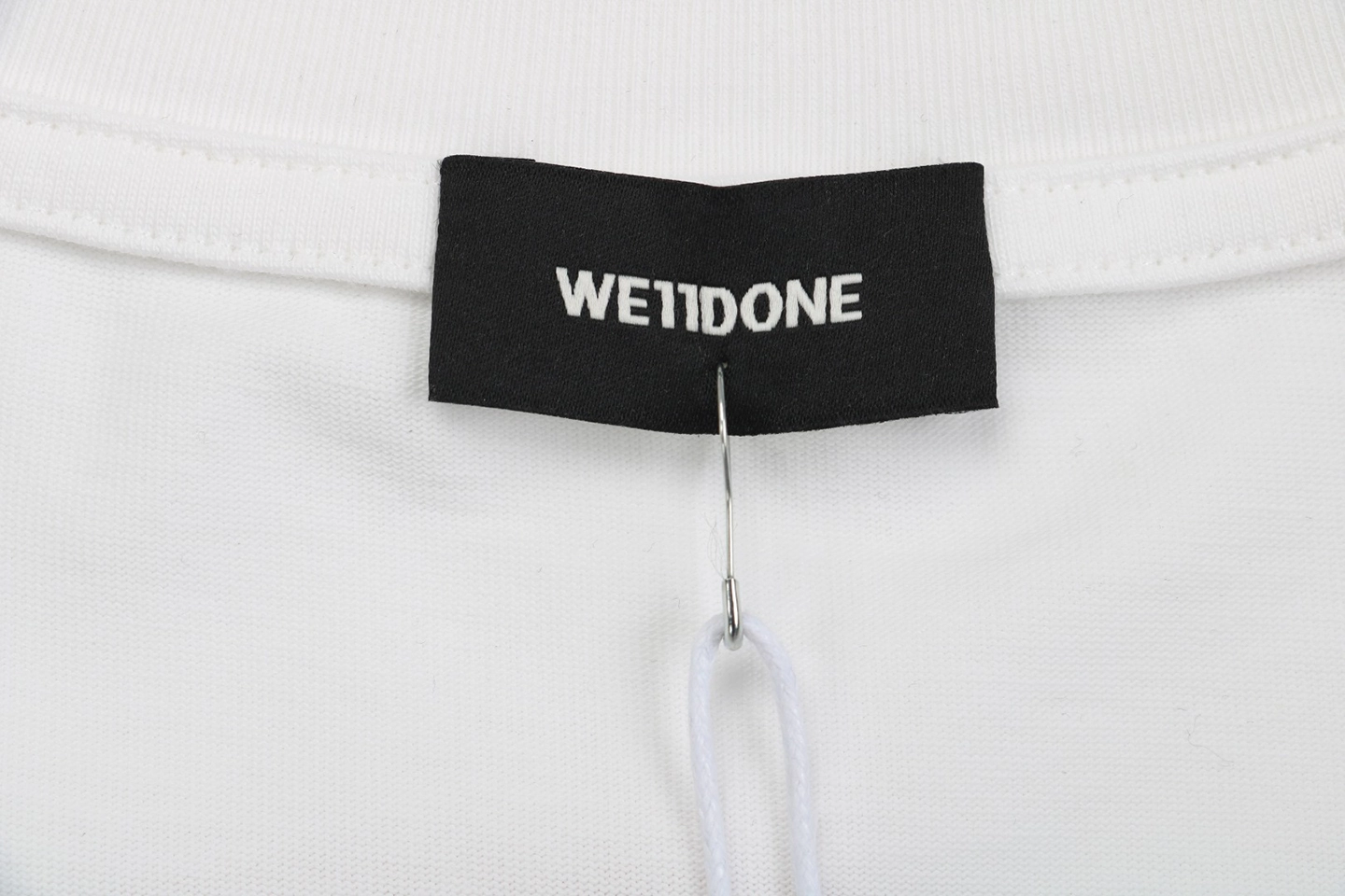 We11done Colorblock Logo Print Shirt White Brand label