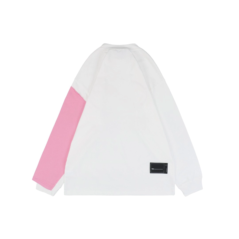 We11done Colorblock Logo Print Shirt White Back view
