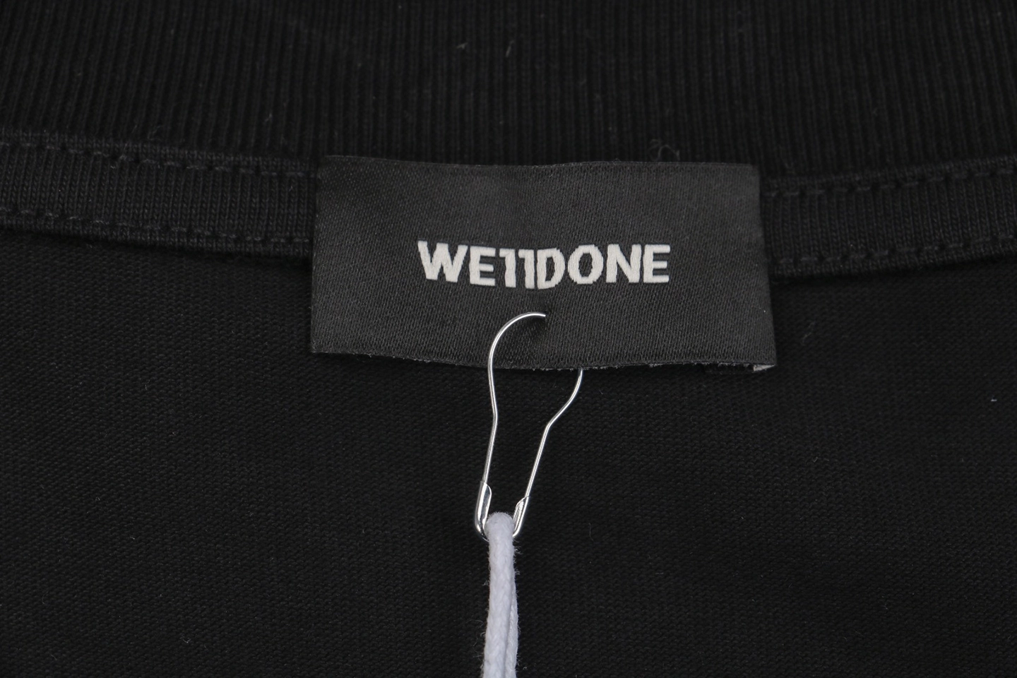 We11done Colorblock Logo Print Shirt Black Brand label