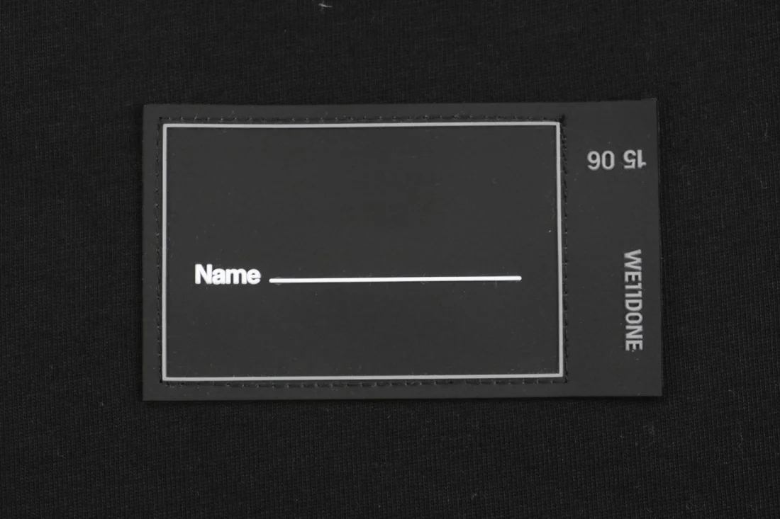 We11done Colorblock Logo Print Shirt Black