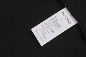 We11done Colorblock Logo Print Shirt Black Wash label
