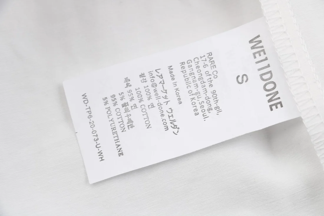 We11done Crayon Logo Print Shirt White Wash label