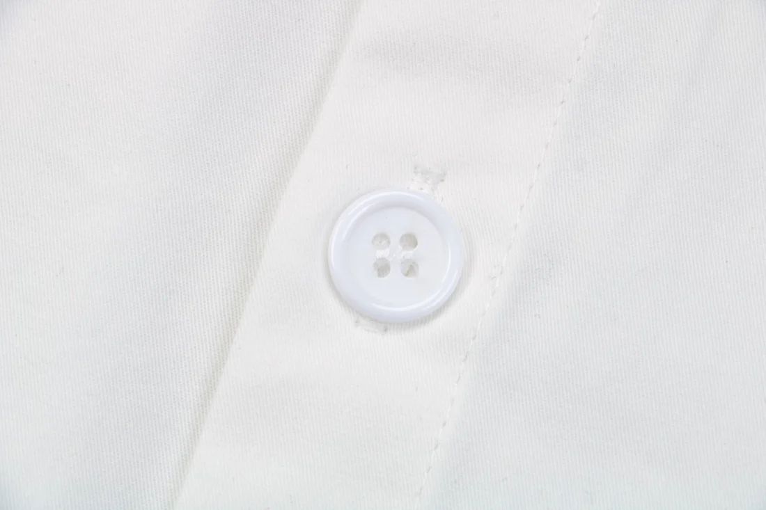 We11done Crayon Logo Print Shirt White Button