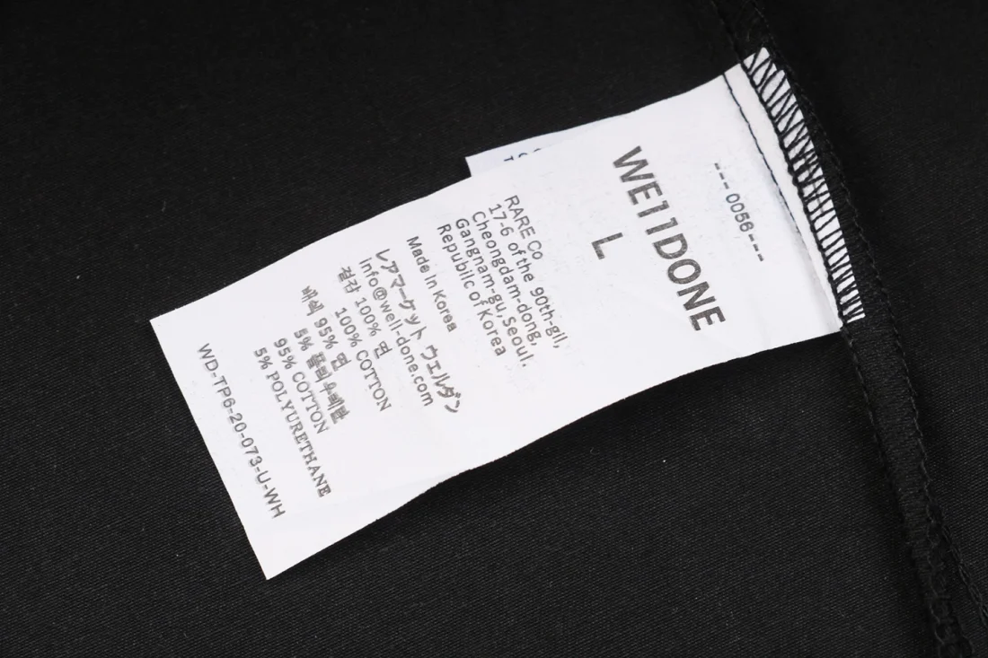 We11done Crayon Logo Print Shirt Black Wash label