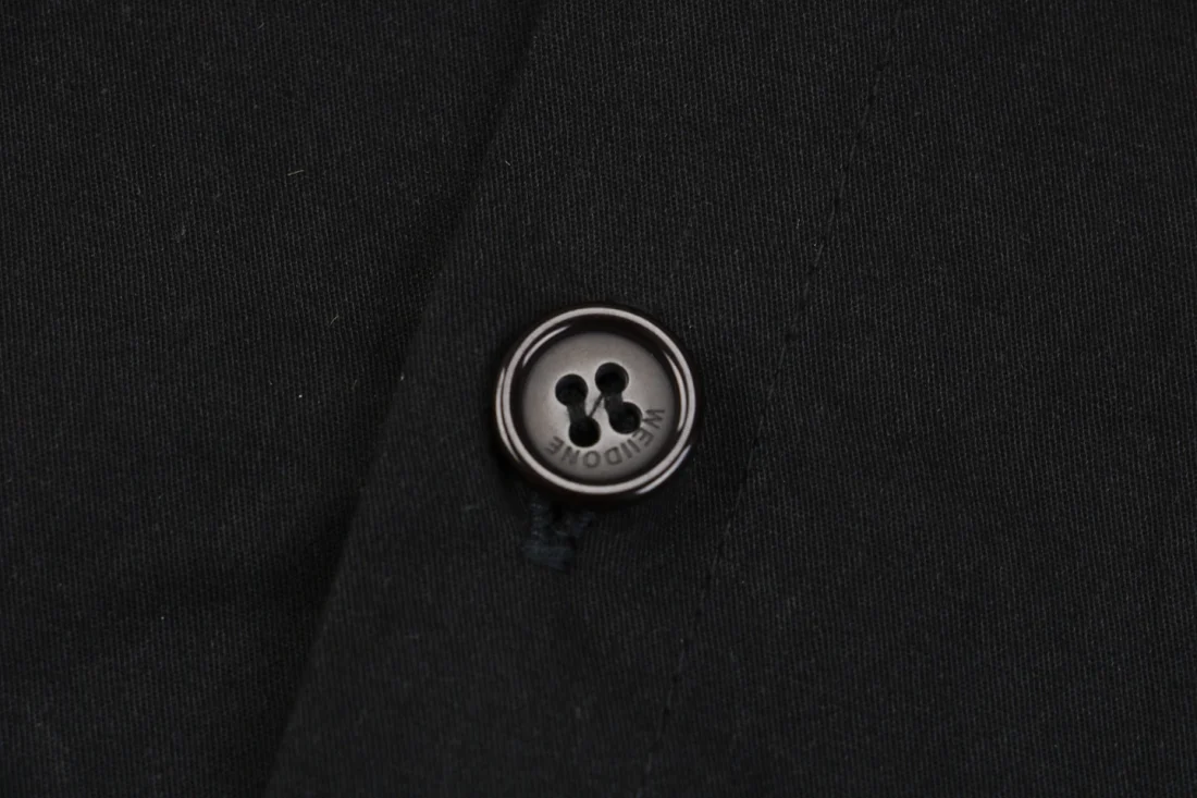We11done Crayon Logo Print Shirt Black Button
