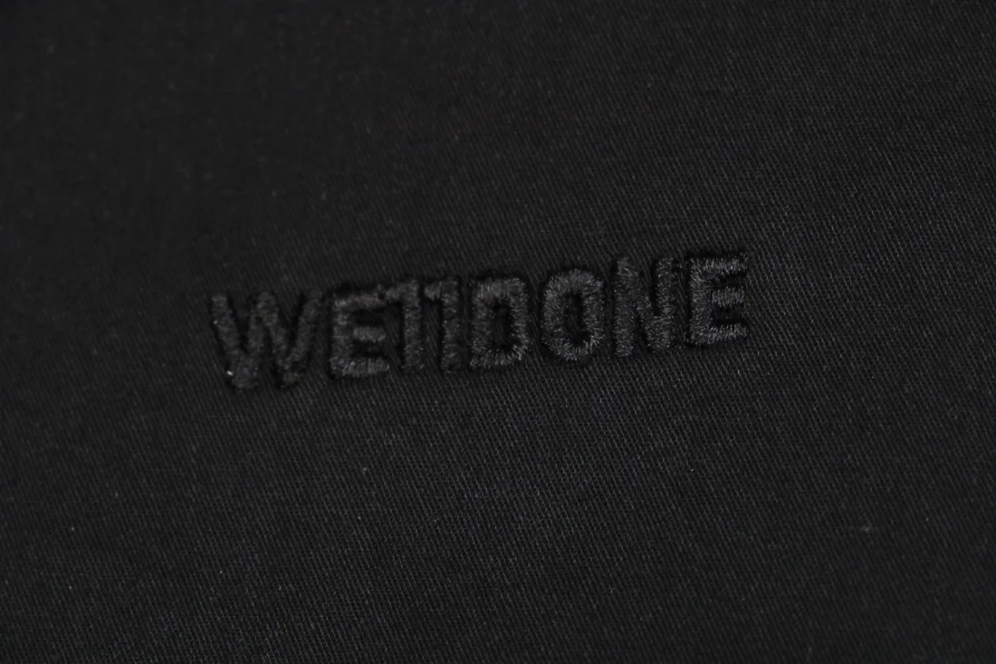 We11done Crayon Logo Print Shirt Black Brand