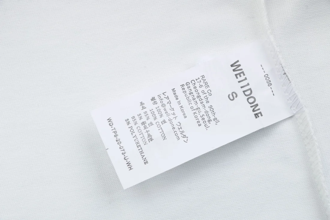 We11done Flame Barrage Graphic Shirt White Wash label