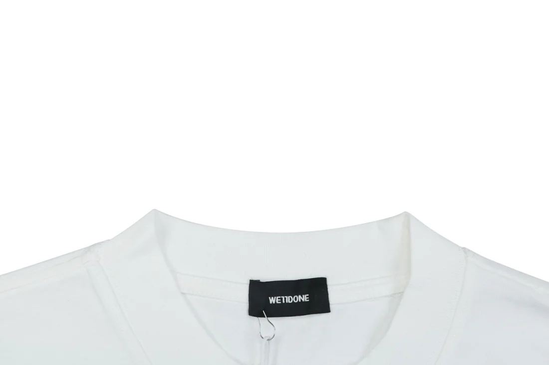We11done Flame Barrage Graphic Shirt White Collar
