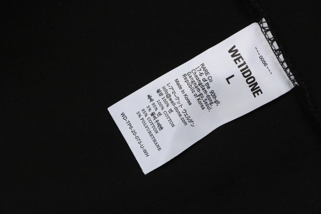 We11done Flame Barrage Graphic Shirt Black Wash label