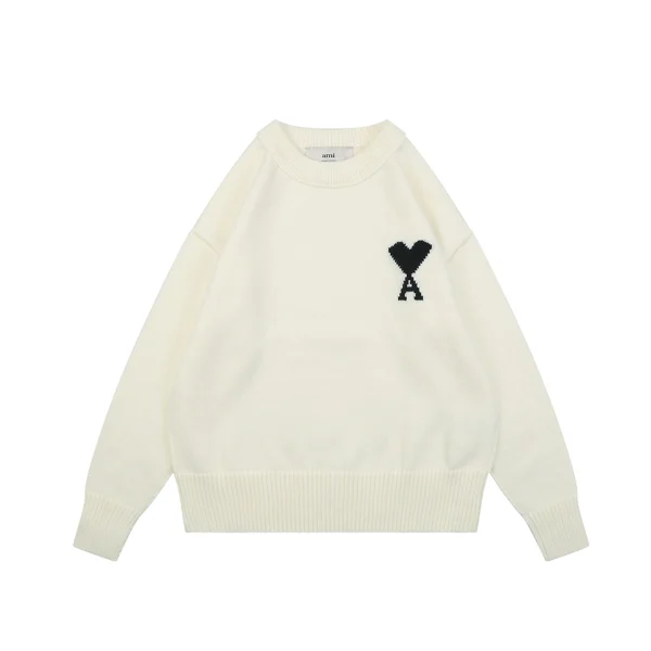 AMI Paris Ami de Coeur Heart Logo Crewneck Sweater Front view