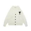 AMI Paris Ami de Coeur Heart Logo V-Neck Cardigan
