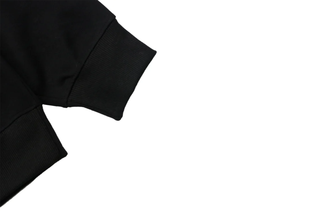 Alo Move With Purpose Logo Print Crewneck Sweatshirt Black Cuff