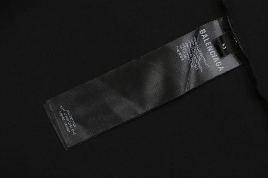 Balenciaga Smoke Ring Logo Oversized Shirt Black Wash label
