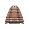 Burberry Check Full-Zip Knit Jacket (Brown/Black)
