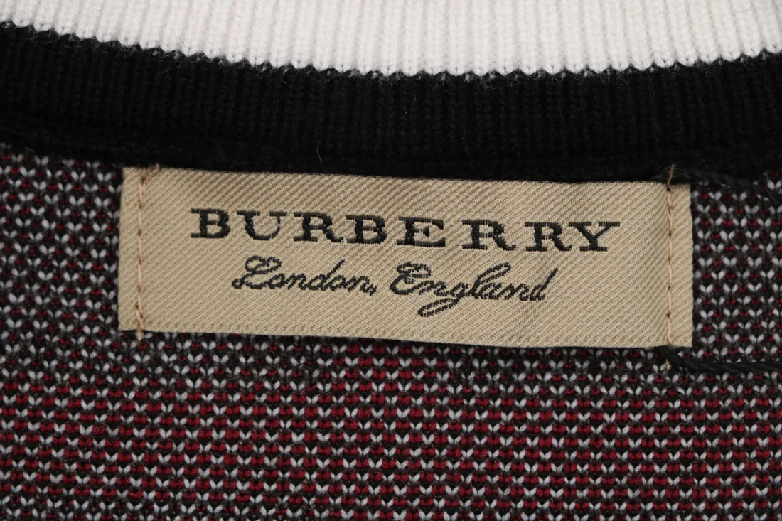 Burberry Check Full-Zip Knit Jacket Black Brand label