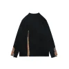 Burberry Check Panel Layered Cable-Knit Sweater