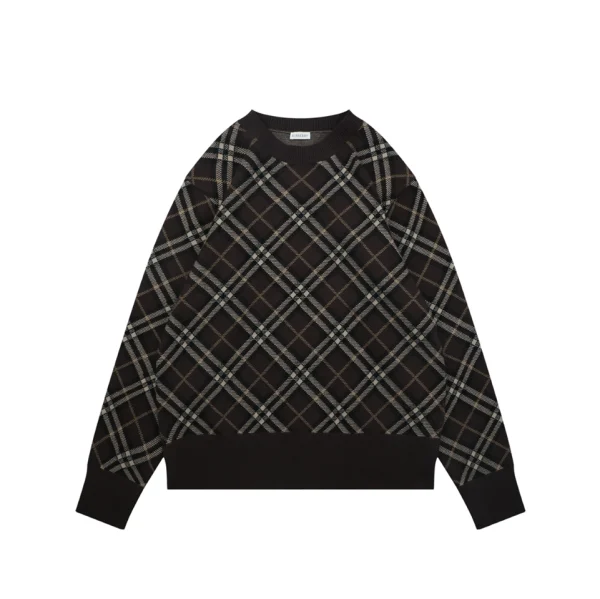 Burberry Check Pattern Crewneck Sweater