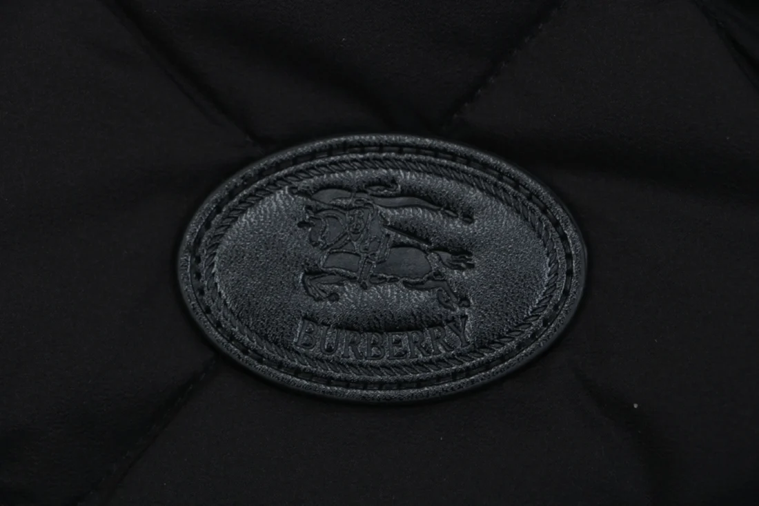 Burberry Kelsey Diamond Quilted Knit Sleeve Down Jacket Black Brand