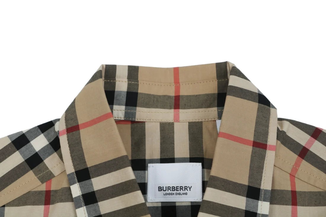 Burberry Unicorn Check Shirt Collar