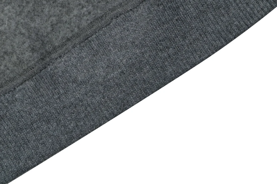 Canada Goose Wool Fleece Stand Collar Zip-Up Jacket (Grey/Black)