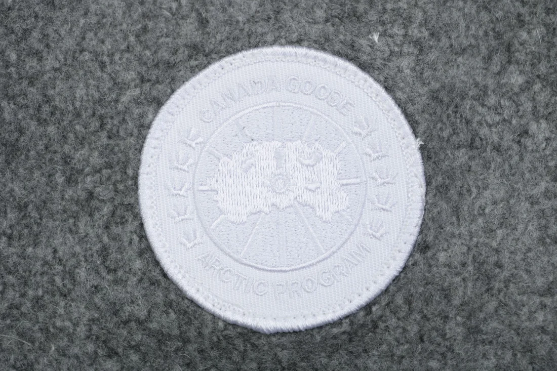 Canada Goose Wool Fleece Stand Collar Zip-Up Jacket Grey Brand