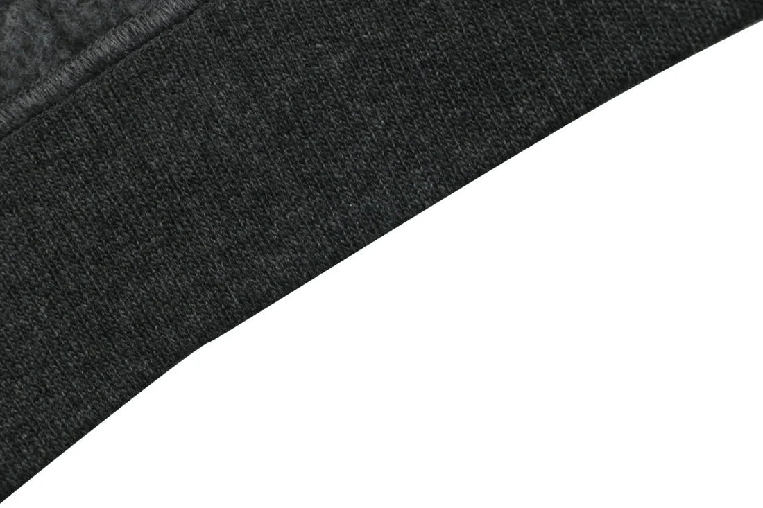 Canada Goose Wool Fleece Stand Collar Zip-Up Jacket (Grey/Black)