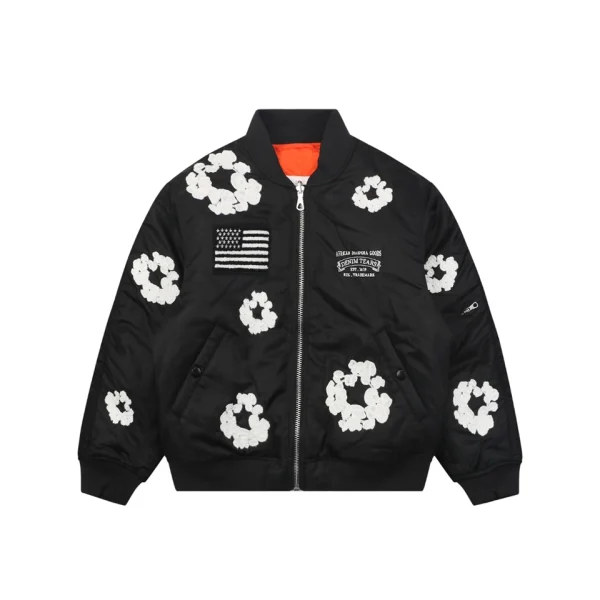 Denim Tears Cotton Wreath Reversible MA-1 Bomber Jacket Front view
