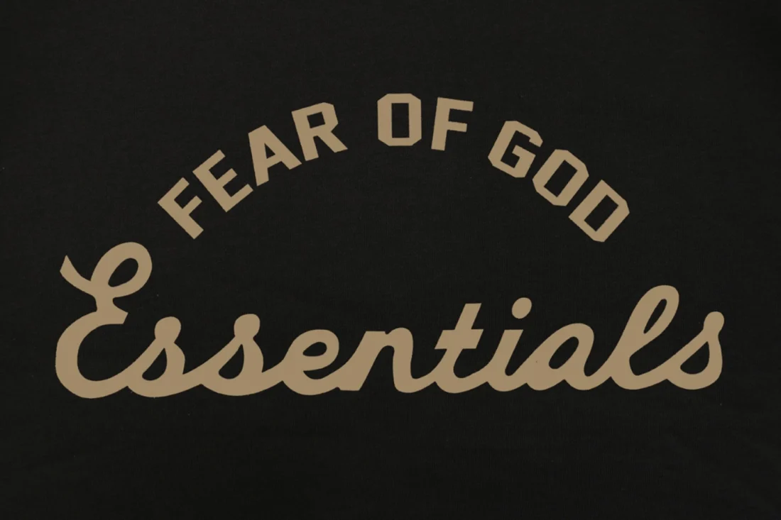 Fear of God Essentials Arch Logo Crewneck Sweatshirt Black Front Print
