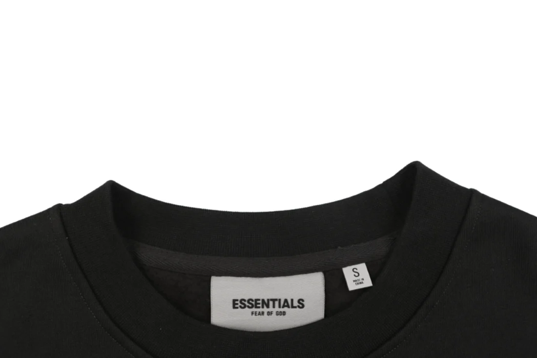 Fear of God Essentials Arch Logo Crewneck Sweatshirt Black Collar