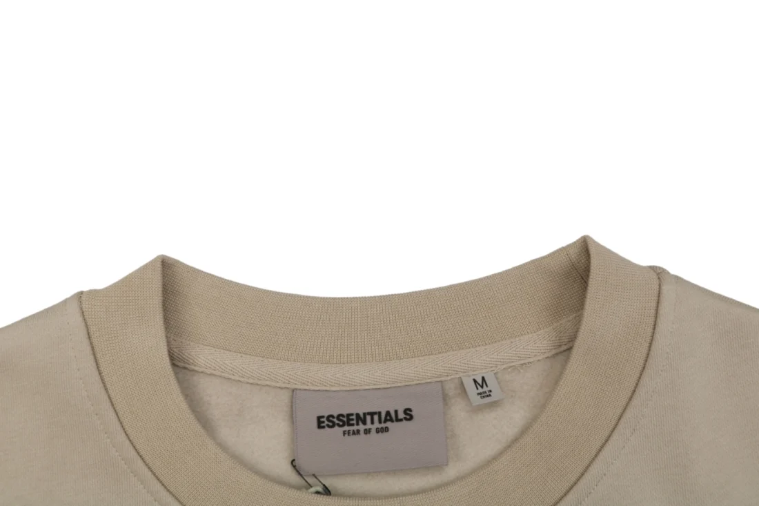 Fear of God Essentials Arch Logo Crewneck Sweatshirt Khaki Collar