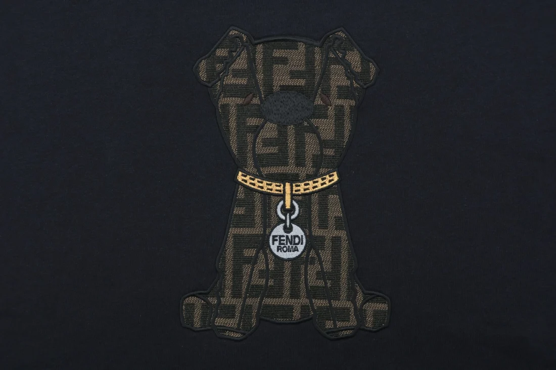 Fendi FF Dog Embroidered Oversized Hoodie