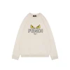 Fendi Monster Eyes Pixel Logo Crewneck Sweatshirt (Beige/Black)