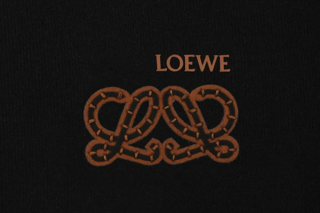 Loewe Anagram Embroidered Crewneck Sweatshirt Black Brand