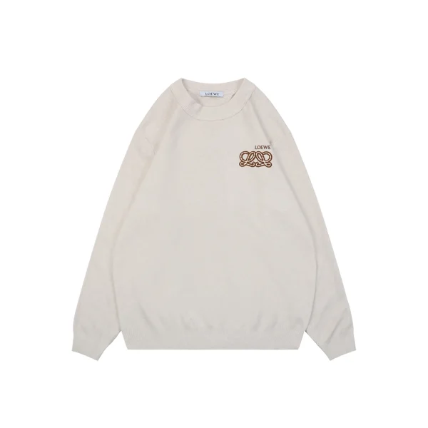 Loewe Anagram Embroidered Crewneck Sweatshirt Grey Front view