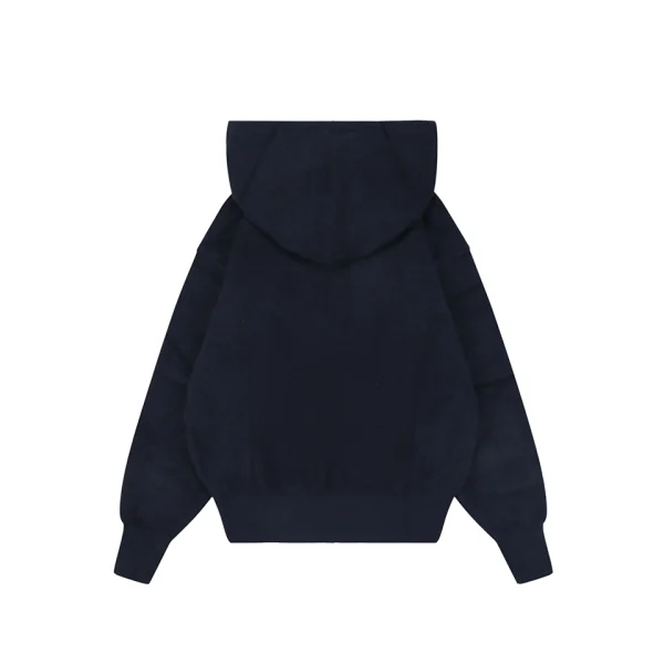Loewe Anagram Embroidered Wool Blend Zip-Up Hoodie Back view