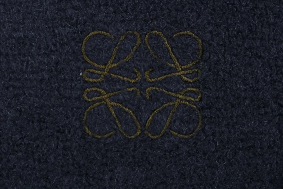 Loewe Anagram Embroidered Wool Blend Zip-Up Hoodie Brand
