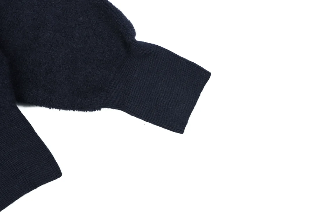 Loewe Anagram Embroidered Wool Blend Zip-Up Hoodie Cuff