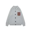 Loewe Anagram Leather Patch Polo Knit Cardigan
